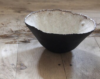 Black Ceramic salad bowl fruit bowl weel rustic