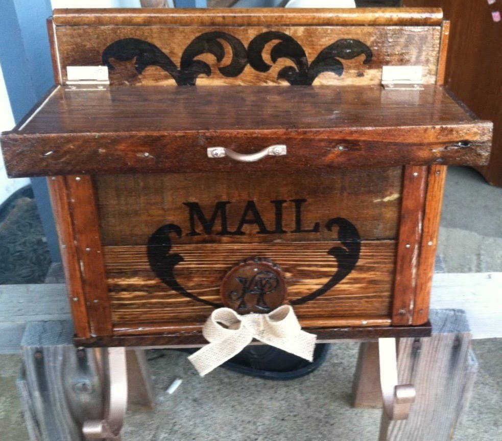 Handmade wooden mailbox