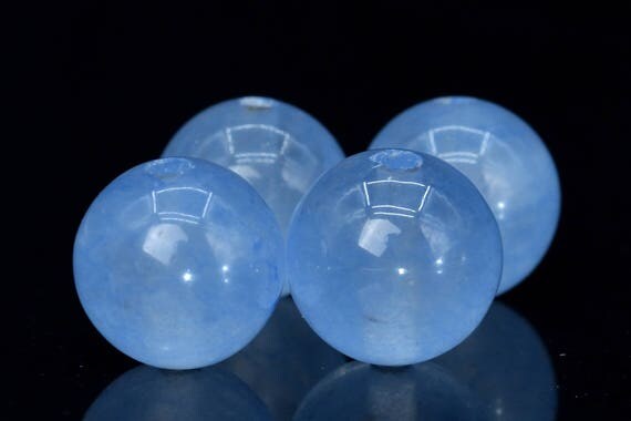 48 24 Pcs 8mm Cold Blue Jade Beads Grade A Round Gemstone