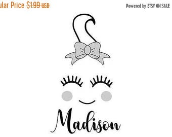 ON SALE Ghost Face, Ghost with Eyelashes, Halloween SVG, Hallowen Cute File, Dxf Jpg For Personal or Commerical Use