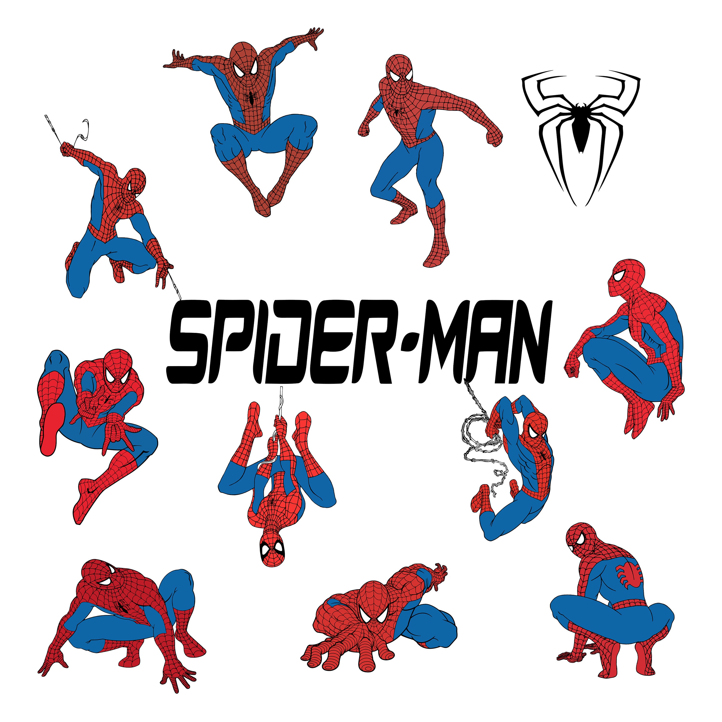 Spiderman 2 Svg/Eps/Png/Jpg/ClipartsPrintable Silhouette