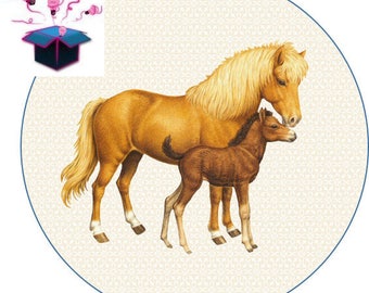 1 glass cabochon 16 mm for loop or ring horse