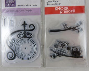 Assortment of small scrap clear stamps