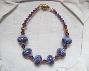 PEARLS, CRYSTAL BRACELET
