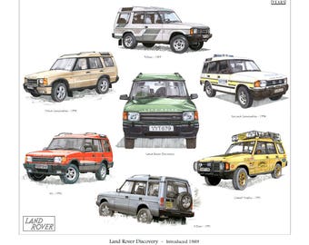 Land Rover Discovery - Fine Art Print (Camel Trophy 2nd 3rd Generation XS)