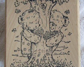 Penny Black wood mounted rubber stamp Rambling Love 358J from the Michael Woodward Collection