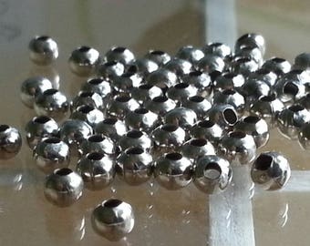 50 spacer seperators, Platinum 3.2 mm, hole 1.2 mm