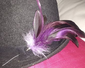 Brooch with purple hat or beret