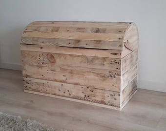 upcycled wooden storage box '
