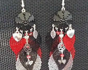 Earrings "Hot night" by 10cm
