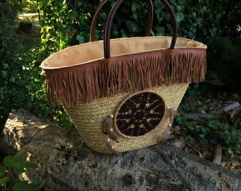 Dream catcher straw basket