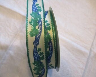 Ivy leaf 22 m Ribbon blue, green leaves