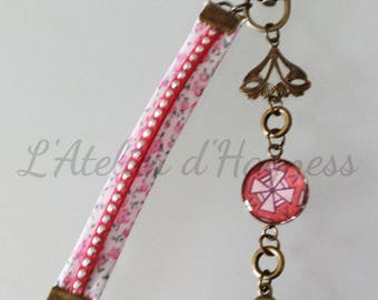 Bag charm or Keychain bronze "Tenderness Rose"