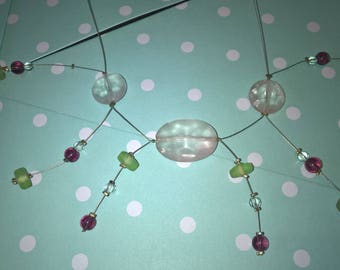 Pearl Necklace with pastel colors