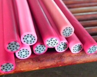 X 1 ♥ Cane ♥ dragon fruit Fimo