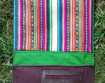 Red suede tobacco pouch