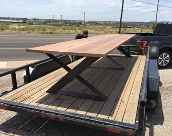 Long leaf pine conference table
