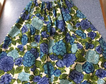 Vintage floral barkcloth bag