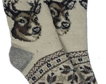 Averti 100% Angora Handcrafted Antibacterial Bed/Lounge Socks 140 Gram Size UK 8.5 - 10