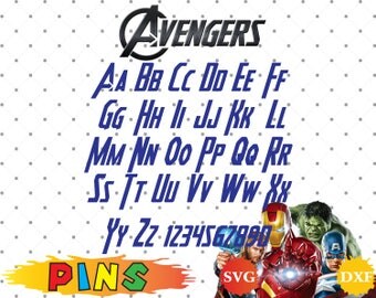 Alfabeto de avengers  Etsy