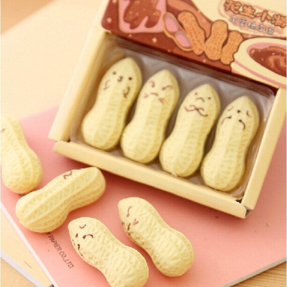 Cute peanut erasers