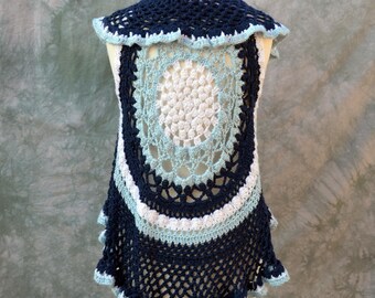 Easy crochet circle vest pattern free lotus mandala