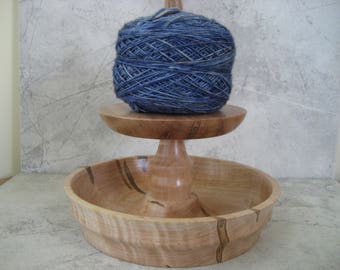 Knit Spinner with Bowl (Ambrosia Maple wood)