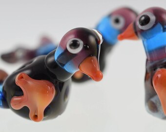 Birds of a Feather - Handmade Lampwork Beads