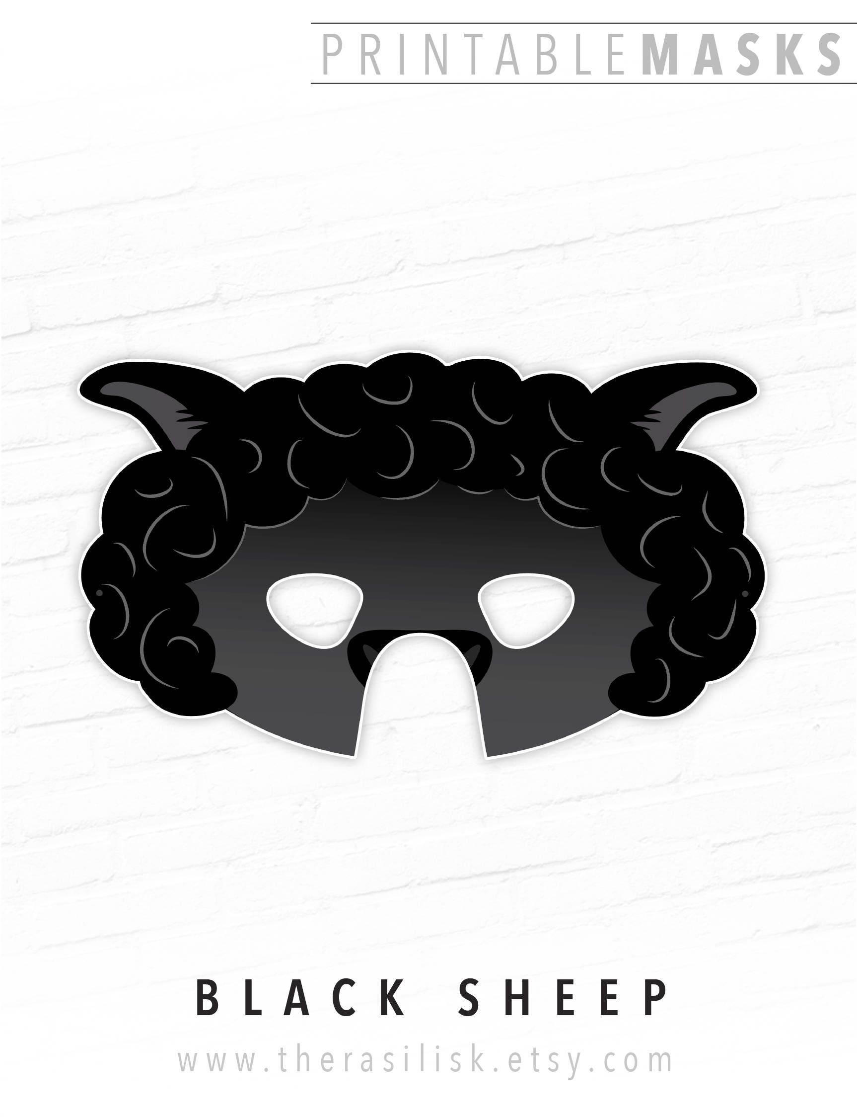 Printable Sheep Mask Living Nativity Set Mask Easter Mask