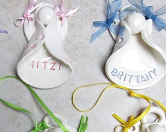 Memorial Personalized Angel Ornament, Guardian Angel, Memorial Gift, Remembrance Gift, Loss Gift, Keepsake Gift, Sympathy Gift