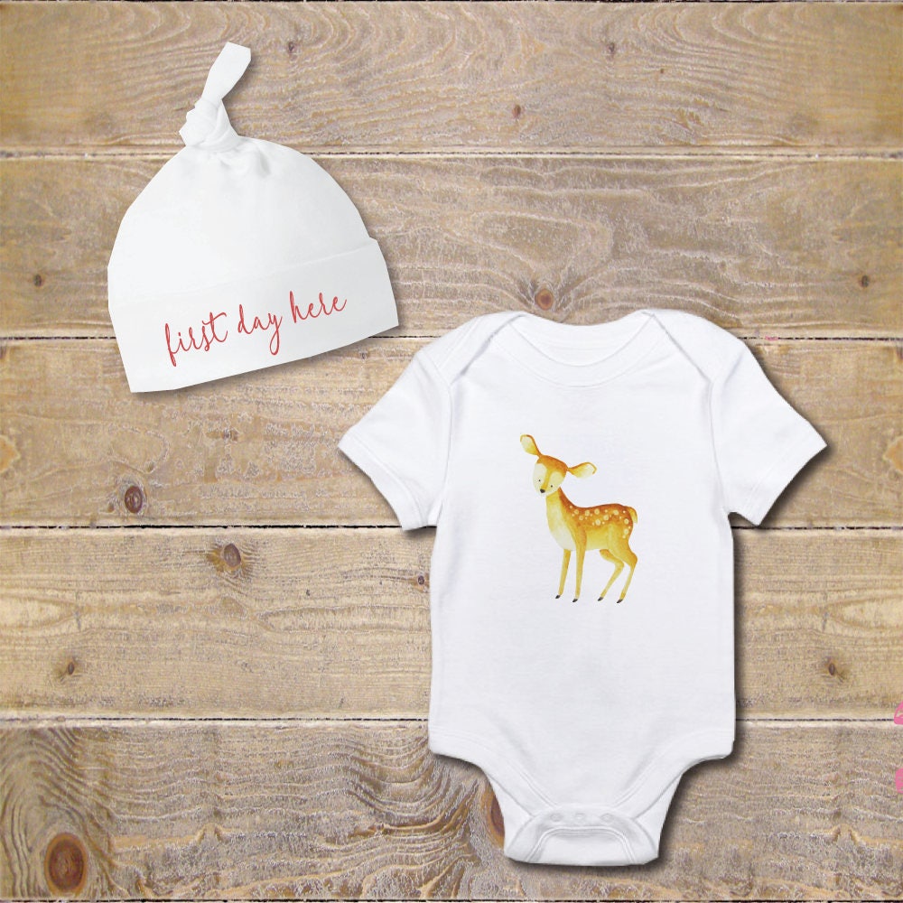 Newborn Gift Newborn Outfit Going Home Outfit Deer Baby Shower Gift