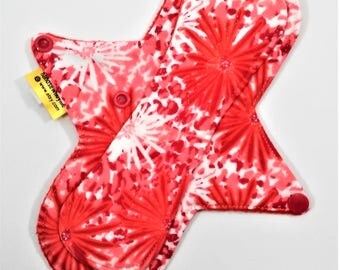 9 Inch Reusable Cloth Menstrual Pad,9 Inch Mama Cloth,Cloth Backup,Exposed Core Pad,Light To Mod Absorbency, Flannel Top W/Fleece Backing