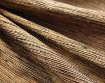Silk Dupioni 55W Brown Black Variegated Fabric