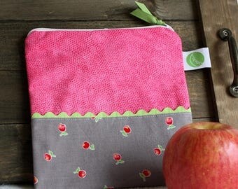 On Sale Eco friendly 7.5" Reusable Sandwich Bag - 7.5" x 7.5"- Food safe PUL lined, Zippered, Machine Washable