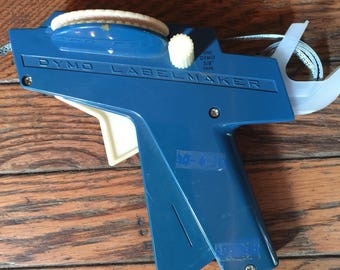 Vintage Blue Dymo Labeling Kit Label Maker