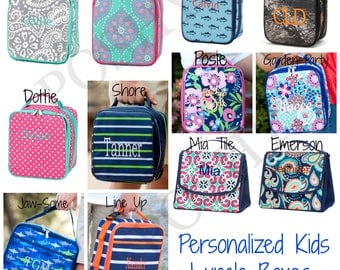 Monogrammed Kids Lunch box, Lunch box, monogram lunch box, kids lunch box, kids lunch bag