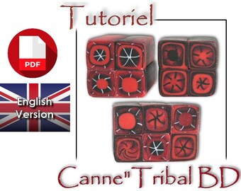 Tutorial for polymer cane / Tutoriel pour réaliser une canne en pâte polymère : canne tribal BD