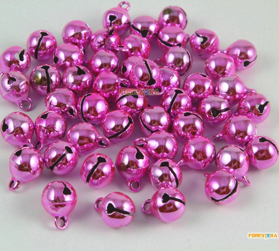 50Pcs 8mm Pink Bells Jingle Bells Christmas Bells Pet Bells