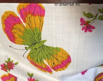 Vintage Ameritex Butterfly Fabric By the Yard (5 Available)