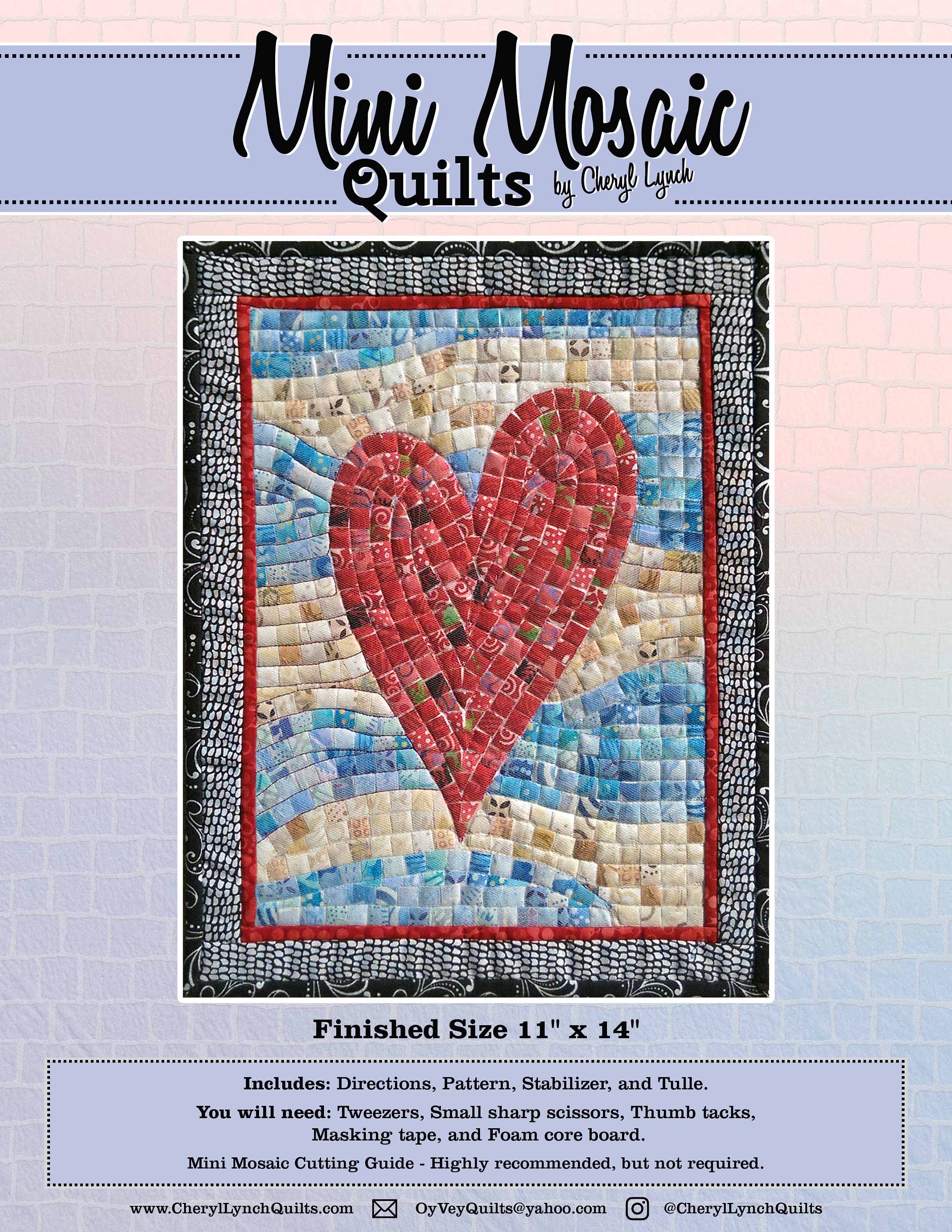 Heart Mini Mosaic Quilt Kit