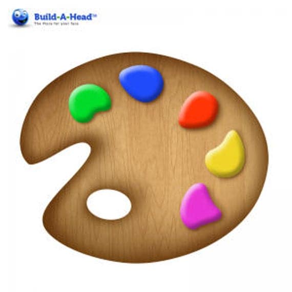 12 Artist Palette Emoji Cutouts on a stick Make Your Own