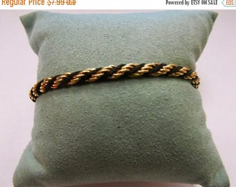 ON SALE TRIFARI Black and Gold Tone Bracelet Item K # 485