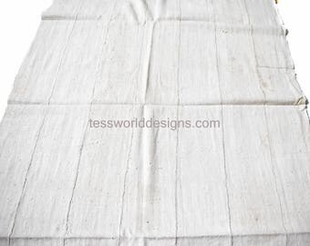 White Bogolan mudcloth fabric/ authentic Mali mudcloth/ West African Fabric/ African mud cloth/African cloth/ Hand woven,  MC211