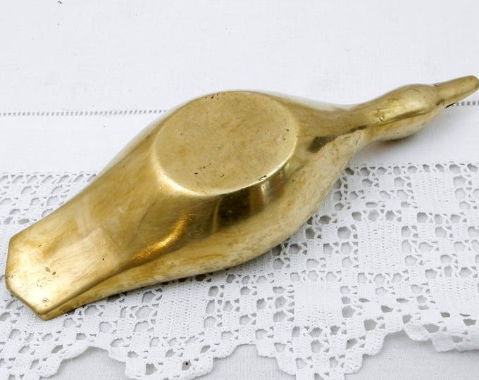Vintage Mid Century Brass Flying Duck Shaped Ashtray from France, French Mallard Trinket Dish, Retro Man Cave Decor, Smoking Accessories