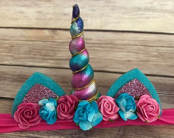 Unicorn Horn, Unicorn Headband, Unicorn Horn Headband, Rainbow Unicorn Horn