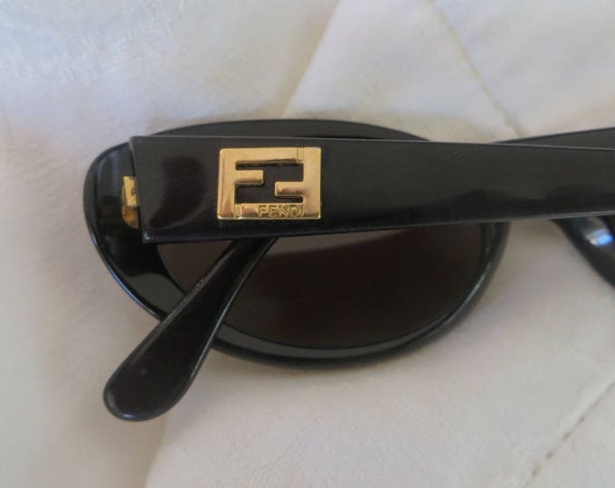 Vintage Fendi Sunglasses, Fendi Occhiali, Women's Sunglasses, Italy Blonde / Black, FS 190, 135, Authentic Designer Sunglasses
