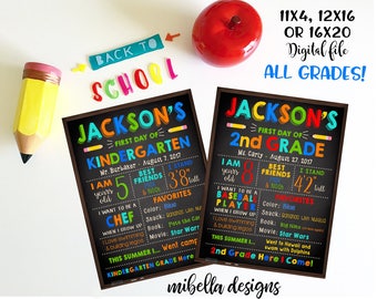Back to school sign- 3 sizes available - PDF or JPEG- Memory sign- Digital file