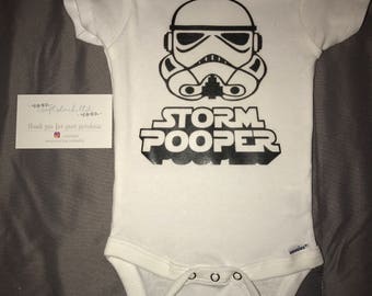 Star Wars Storm Pooper Onesie, Star Wars Baby, Star Wars, Storm Trooper