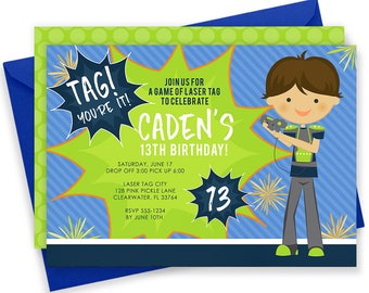 Laser Tag Invitation, Laser Tag Party, Laser Tag Birthday Invitations, Laser Tag Invites, Laser Tag Birthday,Laser Tag,Laser Tag Invite |128