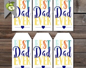 Best Dad ever, father' day gift tags, dad birthday tags, Papa tag, dad printable, dad day gift tag, thank you tag, gift tag, digital files